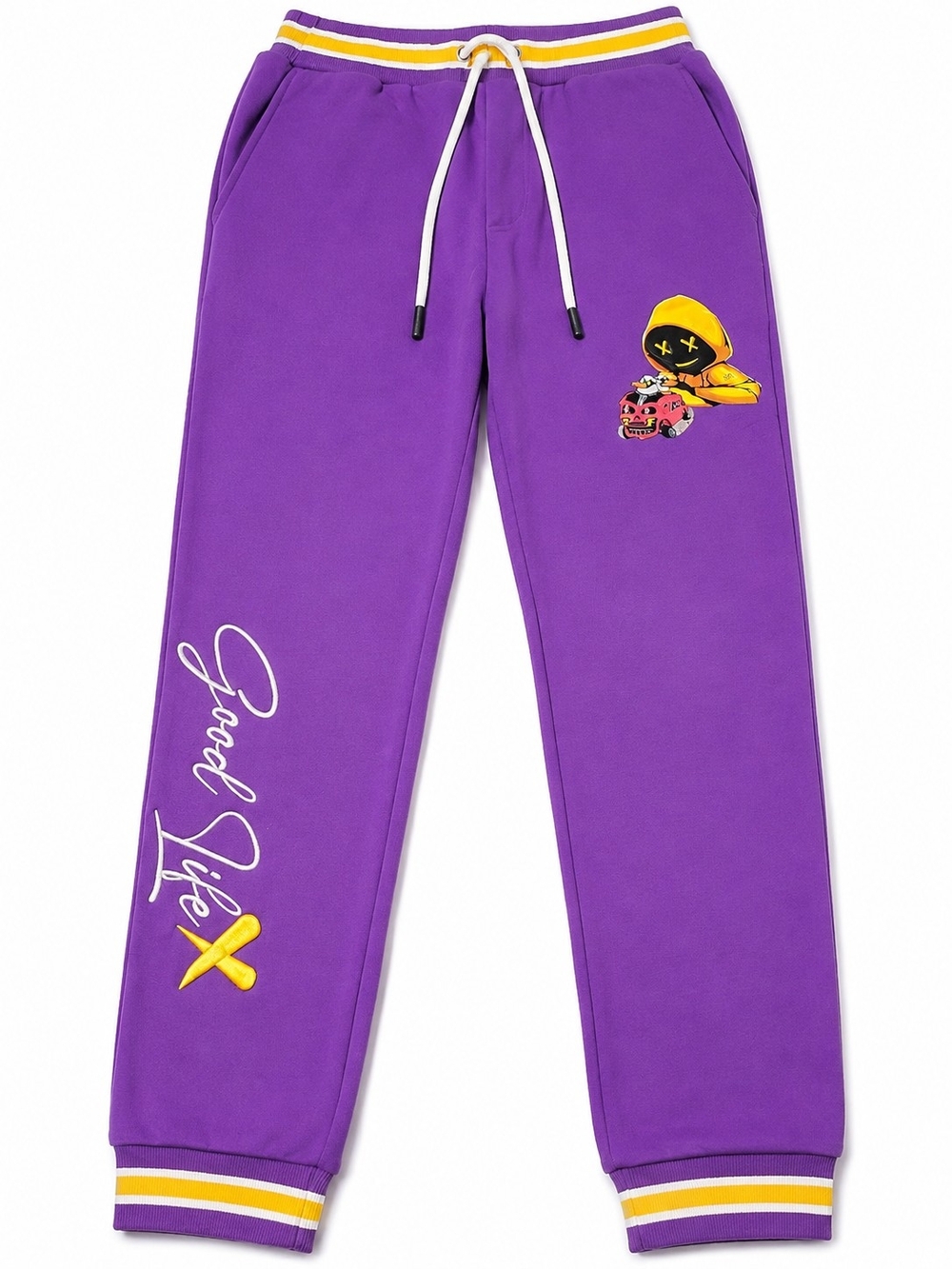 The Fifth Label Kids Purple Sweatpants with Yellow Accents